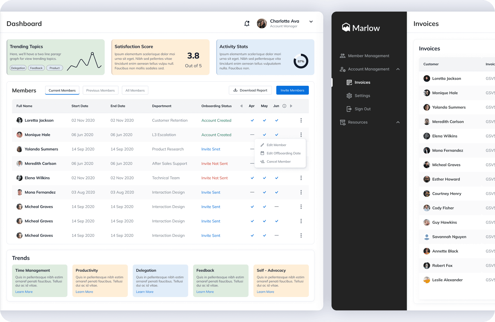 SaaS platforms — sample work